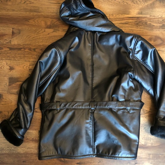 Wilson’s Leather Lined Jacket with Hood - Picture 2 of 4